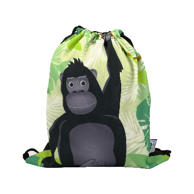 Gorilla Printed Drawstring Bag
